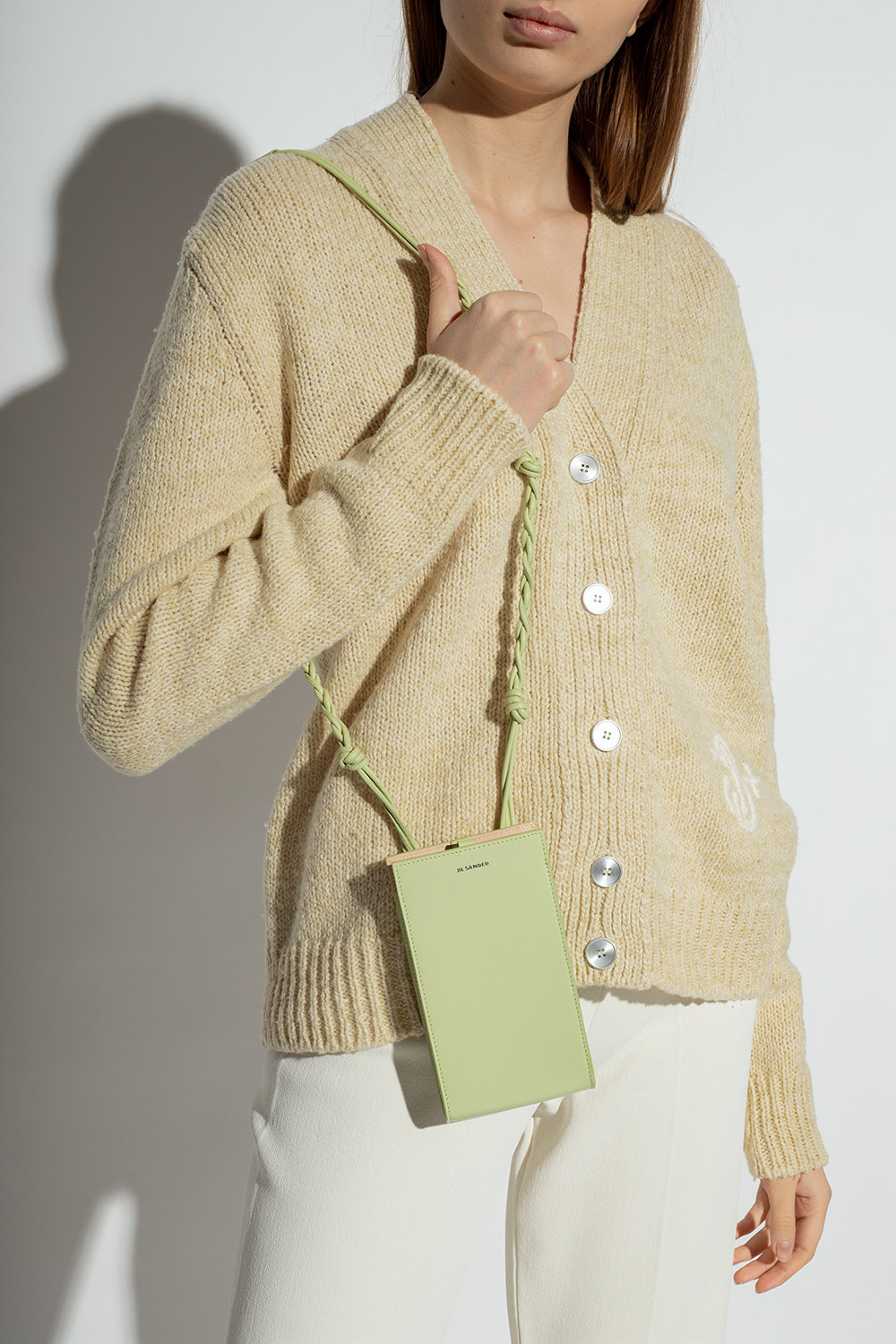 【国内発送関税込】【JIL SANDER】ロゴ プリント フォンホルダー Jil Sander nappa-leather logo-print bag Schwarz